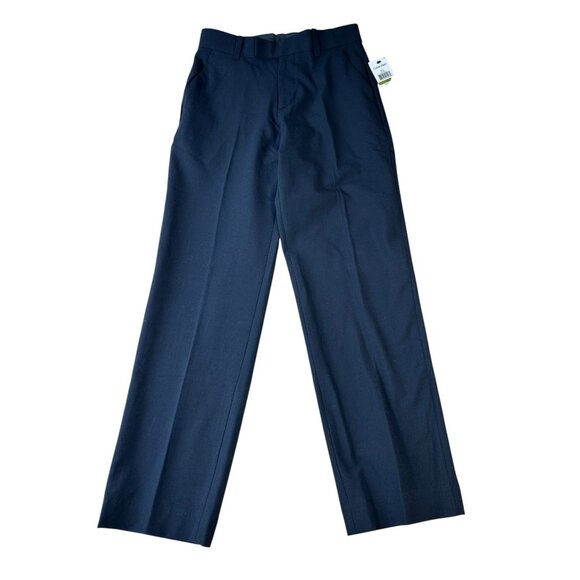 NEW Calvin Klein Pants Navy Blue Women's Sz 14 Flat Dress Stretch Slim Fit NWT - Picture 1 of 9